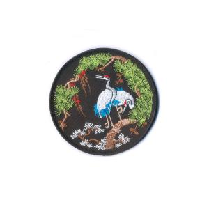 Wholesale China Style Embroidered Patches Iron On For Clothes Merrowed Badge Crane Patch from china suppliers