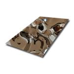 PVD Silver Gray Stainless Steel Water Ripple Metal Sheet 4 X 4mm 4 X 8mm Custom