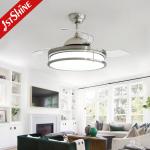 42 Inch Invisible Ceiling Fan With Dimmable Led Light 3 Pc Blades Indoor Bedroom