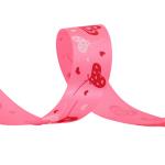 Fancy Custom Logo Ribbon , Printed Satin Ribbon Fro Birthday Celebration