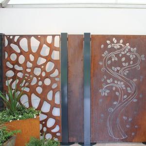 Wholesale Garden Decorative Corten Steel Privacy Panels Environmental Friendly from china suppliers