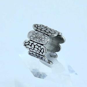 Wholesale Fashion 316L Stainless Steel Casting Clay CZ Stones Ring LRX428 from china suppliers