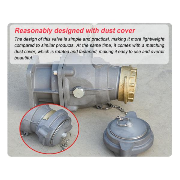 OEM Supported Italy Style Aluminum Alloy API Discharge Valve for Tanker Truck -20℃ - 70℃ Customizable