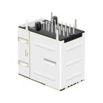 LPJG17561AGNL 1000 Base-T 8P8C Shielded 2x1 Port RJ45 Female Connectors