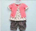 3 Pcs Baby Girls Fruits Pattern Top+Pants+Hat Set Outfits 0-3 Years Clothes