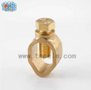 Wholesale Brass Electrical Connector Wiring Groud Rod Clamps / earth rod clamp electrical wire clip for grounding connector from china suppliers