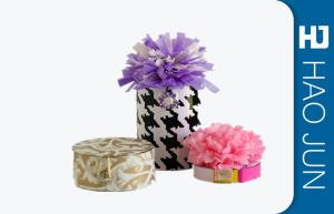 Wholesale Fashional Round Cardboard Boxes With Lids For Wedding , Cylinder / Round Shape from china suppliers
