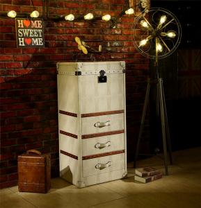 Wholesale Retro Vintage Leather Storage Steamer Trunk With Drawer Chest Full Handcrafted from china suppliers