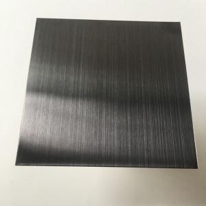 Wholesale inox 316 0.5mm 1mm 2mm 3mm Hairline Finish Anti-fingerprint Black Stainless Steel Sheet from china suppliers