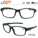New arrival and half rim hot sale plastic reading glasses,suitable for women and