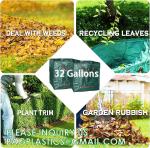 Heavy Duty Home and Yard Waste Bag 48-Gallon Woven Polypropylene, Reusable Lawn