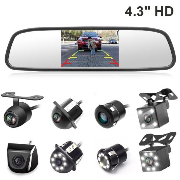 Quality Auto Parking Reverse Camera Mirror PAL / NTSC Compatible Video System for sale