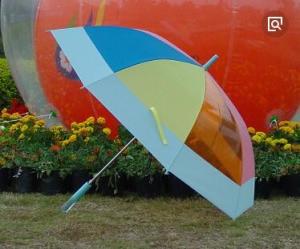 Wholesale Off Set See Through Umbrella , Ladies Rainbow Bubble Umbrella Automatic Open from china suppliers