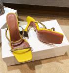 Ankle Strap ODM Nude Block Heel Sandals Patent PU Wine Glass Heel