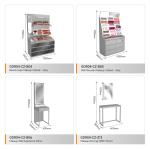 Display Stand Grey Wooden Makeup With Island Light Box For Fashion-Forward