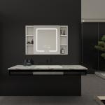 LED Mirror Cabinet Bathroom Vanity Set for Luxury Commercial Hotel Center by