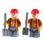 MOC character career model construction worker mini figures building blocks