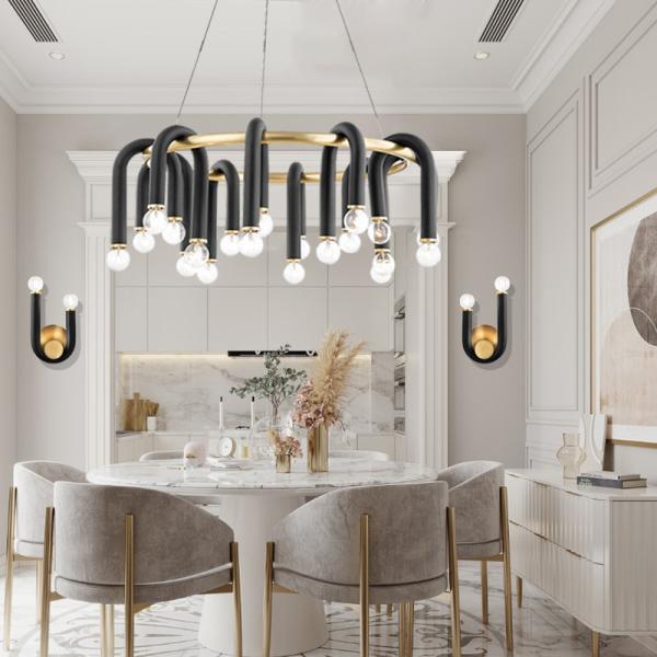 Whit 20 Chandelier Postmodern Creative U-shaped lustre industrial Chandelier(WH