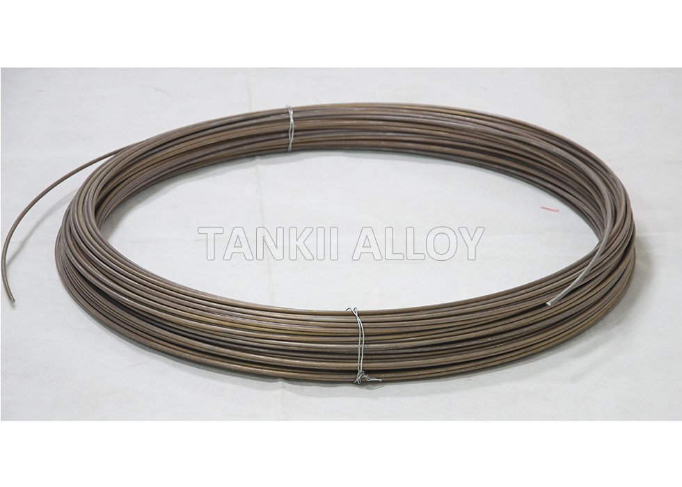 0Cr25Al5 FeCrAl Alloy Wire Heating Wire Oxidated Golden Colour 1.42 Resistivity