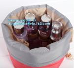 waterproof big container cylinder cosmetic make up bag with 3 mini bags,