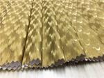 Fashion Ladies Coat Polyurethane Synthetic Leather 0.5mm Gold Pearlied Peacock