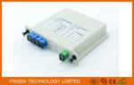 Fiber Optic PLC EPON Splitter 1x4 In LGX Box , G657A1, G652D Corning Fiber SMF
