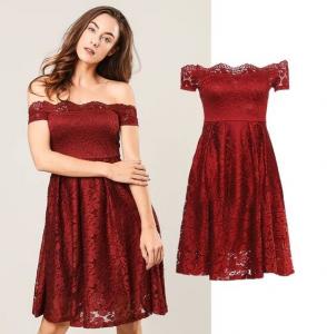 Wholesale hot fahsion dress lady off-shoulder Lace Dressparty dress from china suppliers