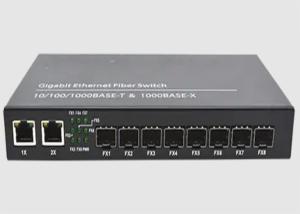 Wholesale 2 10/100/1000TX Ethernet Port Fiber Ethernet Switch 8 1000FX SFP Ports from china suppliers