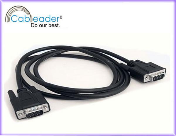 Quality Computer VGA Monitor Cables Black 15 pin Male To Male for sale
