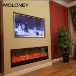 Linear Wall Insert Heating Home Electric Fireplace Flame With Manual Keys 47inch