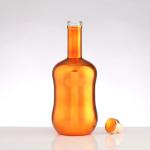 Flint Colorful Electroplated Glass Tequila Vodka Liquor Bottles in Hot Stamping