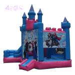 Inflatable Princess Bouncy Castles Pink Bounce House With Slide For Outdoor