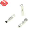 jiayang fashion customized logo metal tips metal aglet draw cord end aglet for