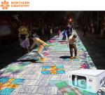 Digital Interactive Floor Projection Mapping Outdoor Lighting Interactive Floor
