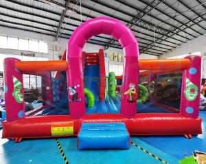 Wholesale Plato Inflatable Bounce House Combo Amusement Park Bouncy Castle Slide from china suppliers