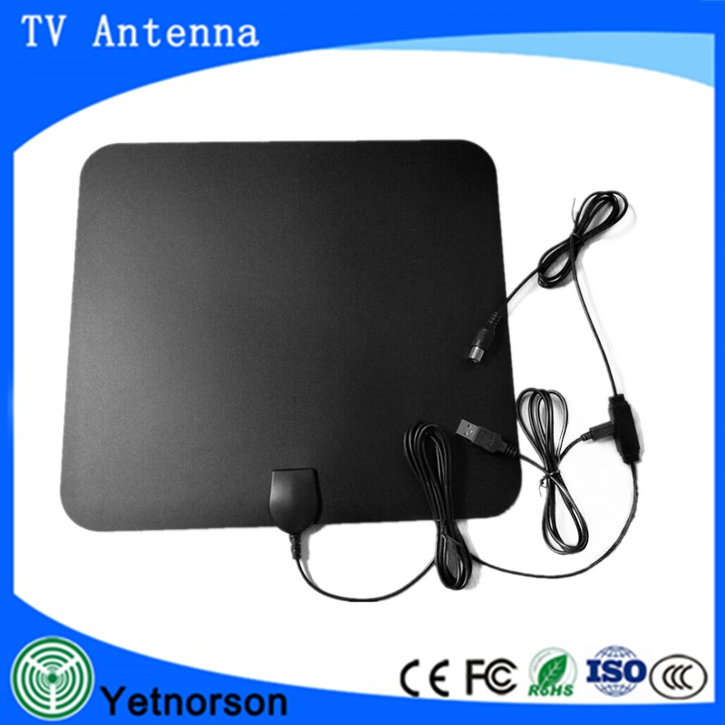 Built-in Amplifier HDTV Digital TV Antenna with 50 Mile Range and 3-5V Supply Voltage