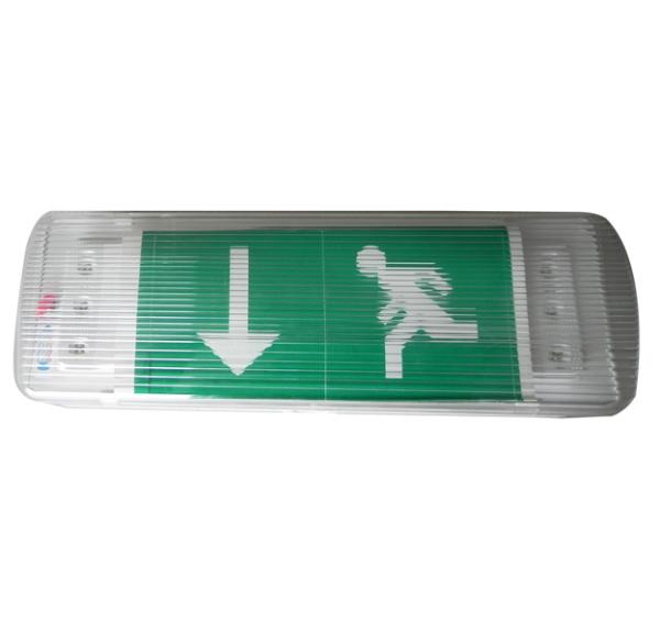 220V 3 Hours Operation Led Emergency Exit Sign With Green Escaping Sticker , CE