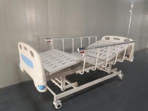 Wholesale Manual Three Cranks Hospital Medical Patient Adjustable Beds for Home With Castors from china suppliers