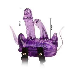 Wholesale Hot New Product PVC Material Strap-on Multi-speed vibration 2 AA batteries pink purple available from china suppliers