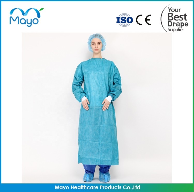 43G AAMI Level 3 Isolation Gowns SMS Surgical Gown Disposable