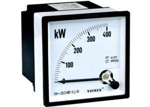 China 400KW Single Phase Analog Watt Meter / Panel Mount Digital Voltmeter , Voltage Meter 96*96 on sale