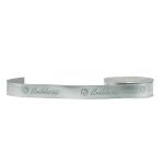 Silver Printed Grosgrain Ribbon For Cosmetic Packaging 16mm Width Durable