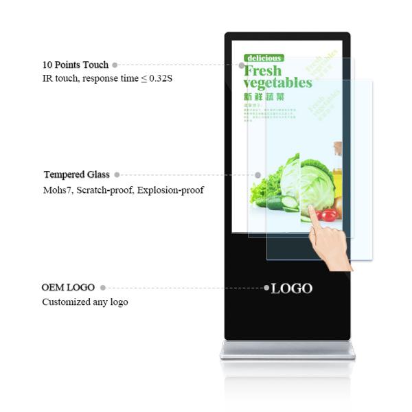 1920*1080 55'' 65'' 400cd/m2 LCD Advertising Display