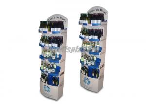 Wholesale Drinking Wine POS Cardboard Display Stands 5 Round Shelf Silver False Base from china suppliers