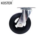 6in 8in Heavy Duty Black Rubber Caster Wheel for Industrial Equipment Roller