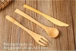 Disposable Catering Bamboo Party Spoon Natural Bamboo Knife And Fork Honey Spoon