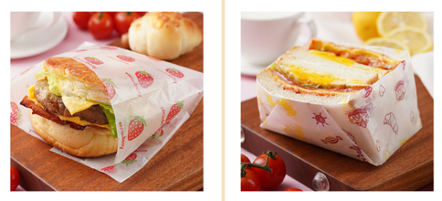 Food Grade 40gsm + 10g PE Material Coated White Kraft Paper For Hamburger Wrapping 
