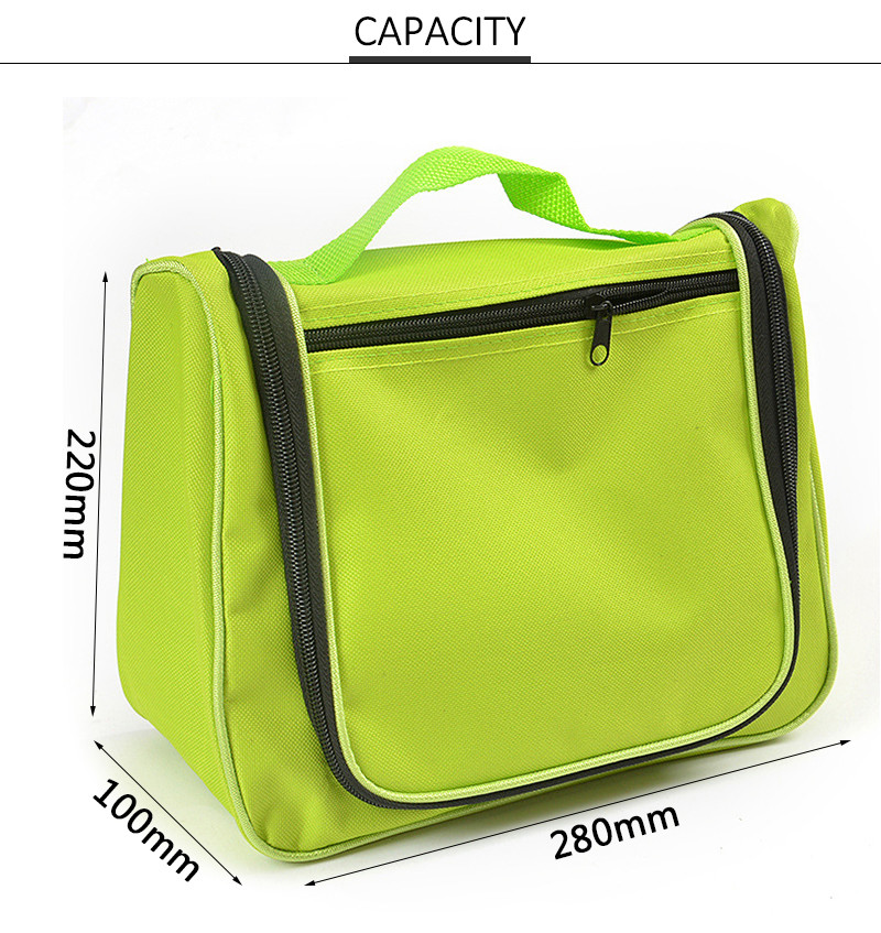 Large Capacity Polyester Travel Hanging Toiletry Bag With Plastic Hook