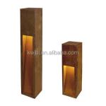 10W 12W Corten Steel Bollard Lights Rust Color Outdoor Decoration Lighting