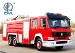 SINOTRUK HOWO Fire Fighting Trucks , water tower fire truck 6x4 375hp Engine